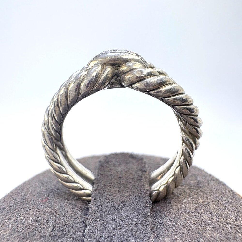 VTG David Yurman Cable Loop Diamond Band Ring Size 5.75 - Picture 4 of 10